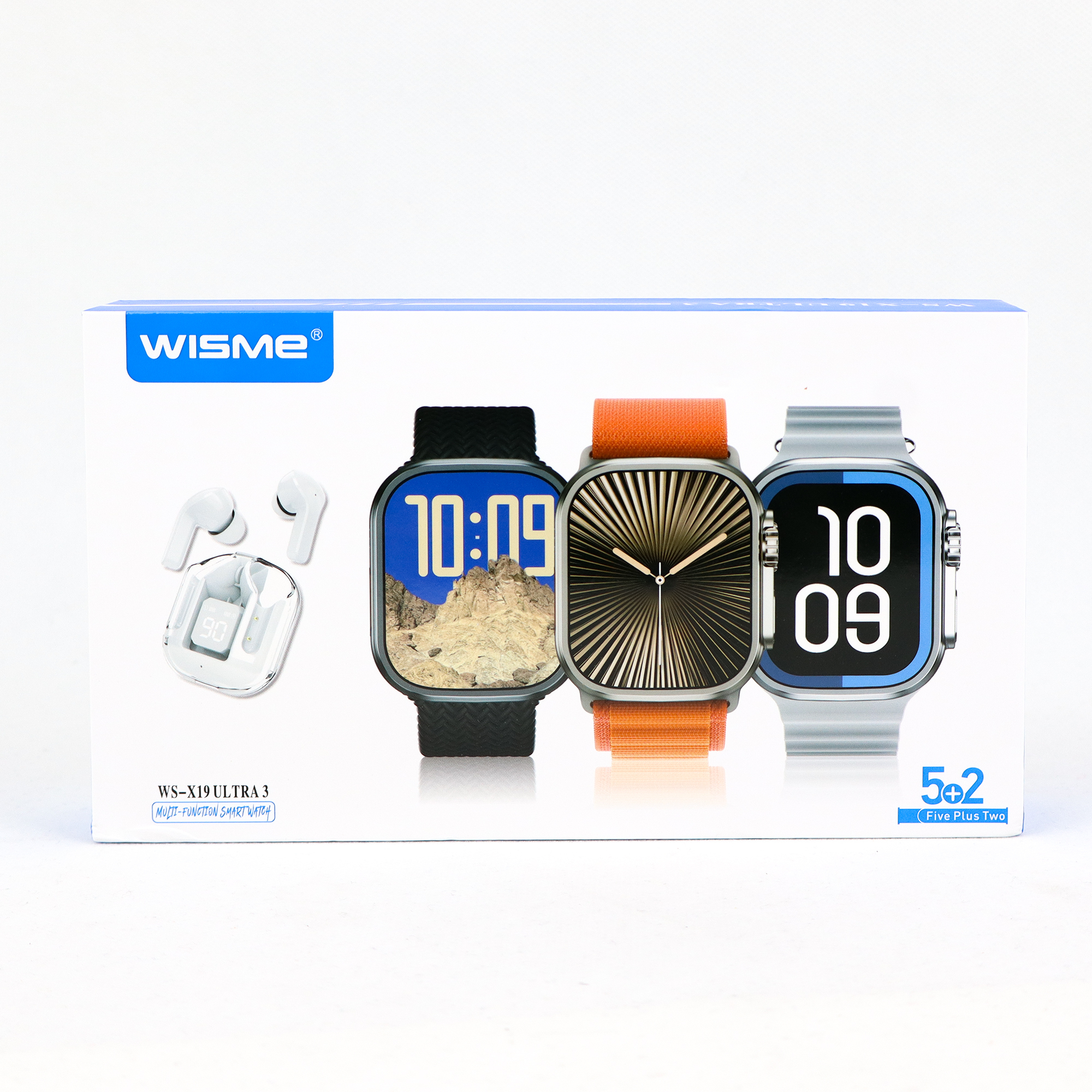 ساعت هوشمند ویسمی مدل WS-X19 Ultra 3 به همراه هدفون بلوتوثی ساعت هوشمند ویسمی مدل WS-X19 Ultra 3 به همراه هدفون بلوتوثی